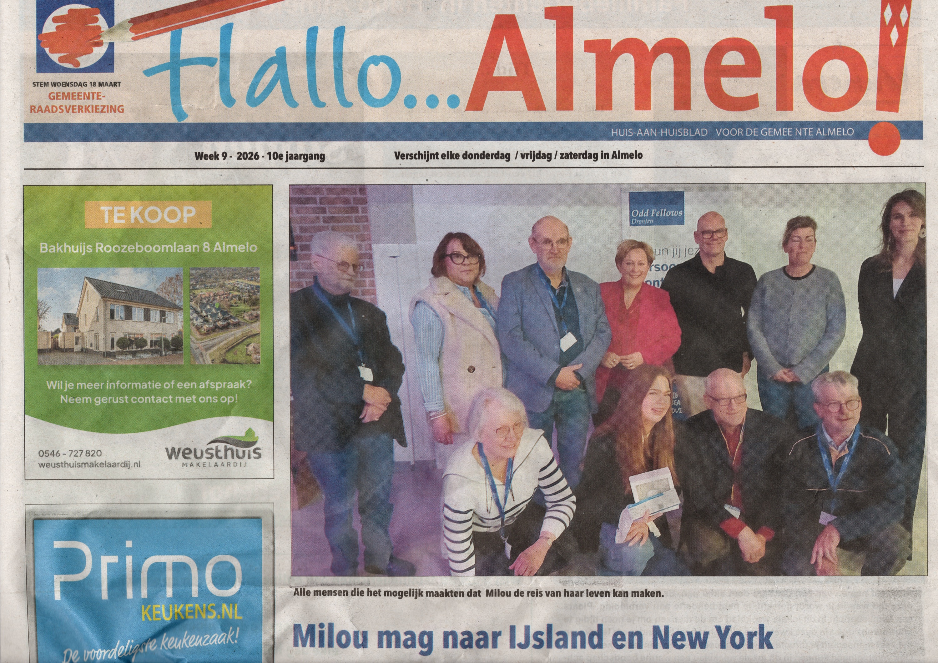 Almeloos Weekblad – artikel over de Jeugdprijs 2026